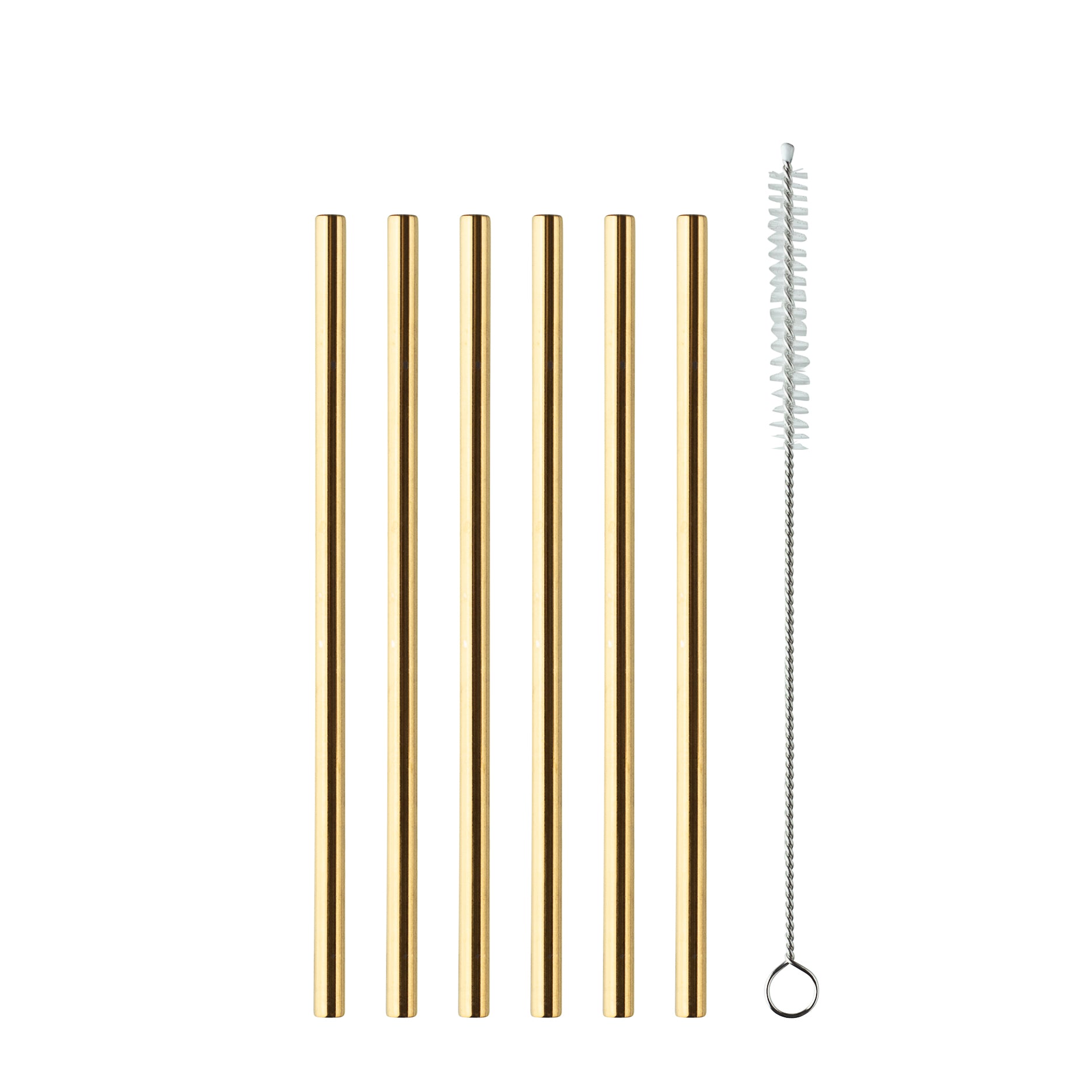 Metal sugerør 6 stk.